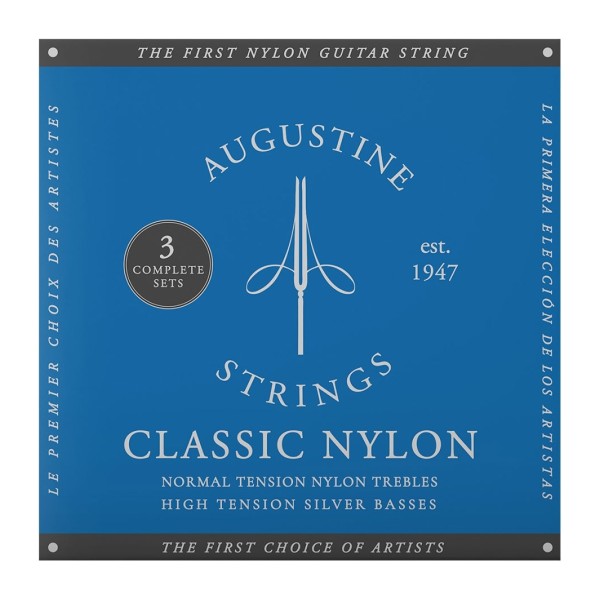 Augustine Blue Label Classical Guitar Strings 3-Pack