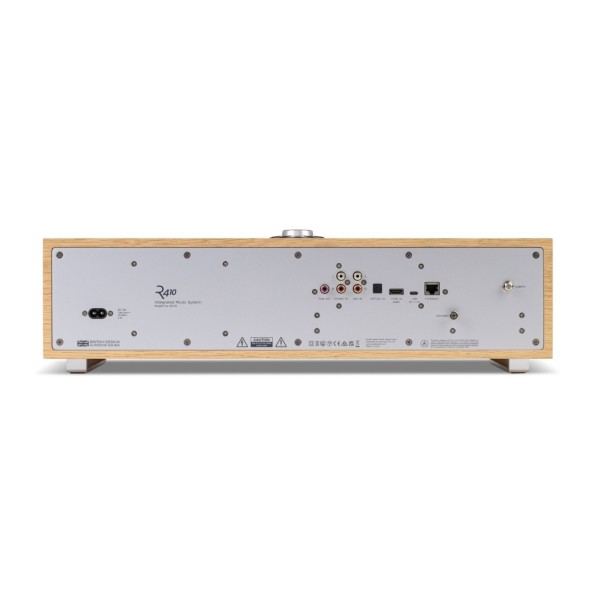 Ruark Audio R410 Integrated Music System, 40th Anniversary White Oak - rear 