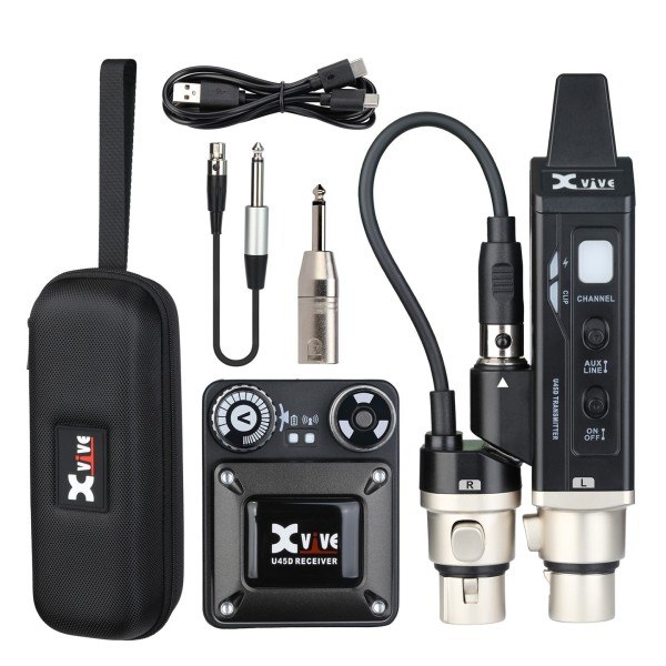 Xvive U45D 5.8GHz Stereo In-Ear Monitor Wireless System Full Kit