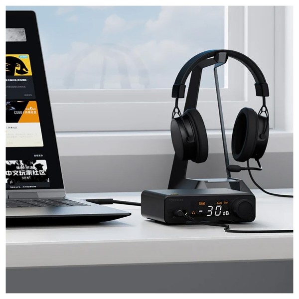 Topping DX1 II Gaming DAC and Headphone Amp, Black