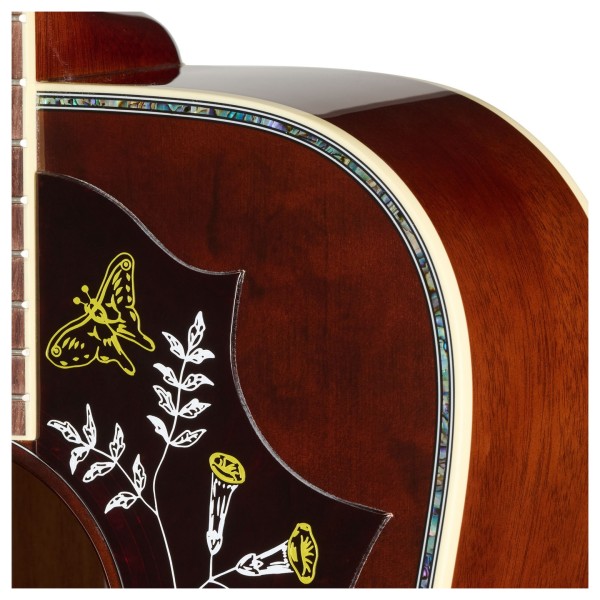 Gibson Hummingbird Anniversary Limited Edition, Cremona Burst - binding detail