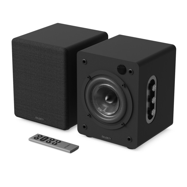 Majority D50X Bluetooth Bookshelf Speakers, Black