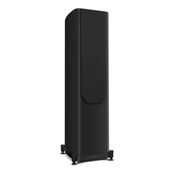 Wharfedale Evo 5.4 Floorstanding Speakers (Pair), Black - Left side grille attached