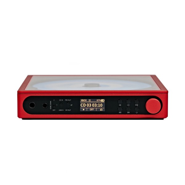 FiiO DM15 CD Player with 24Bit R2R DAC, Red - front 
