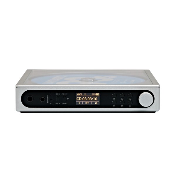 FiiO DM15 CD Player with 24Bit R2R DAC, Silver - front 