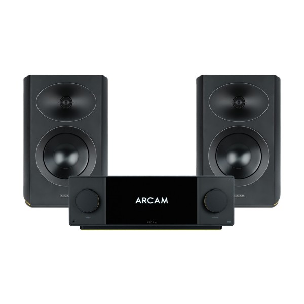 Arcam Radia SA45 Streaming Amplifier & R25 Bookshelf Speakers Hi-Fi Bundle, Black - main 