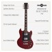 Brooklyn Select Electric Guitar by Gear4music, Red