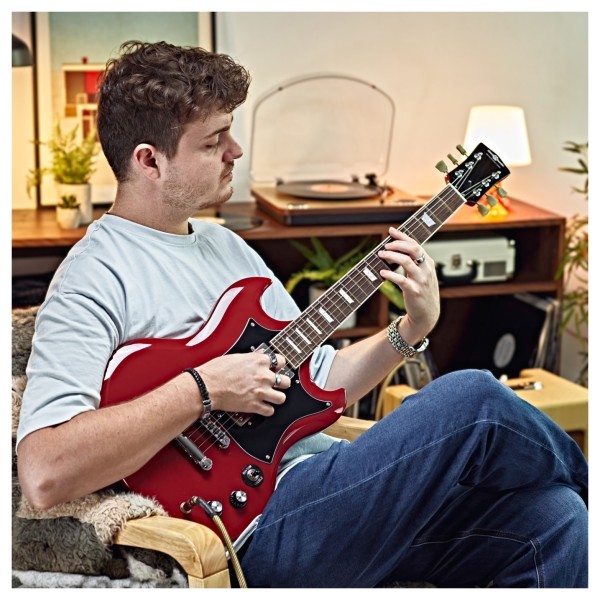 Brooklyn Select Electric Guitar by Gear4music, Red