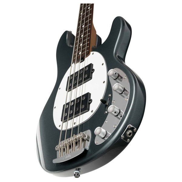 Sterling Stingray Ray34 HH Bass, Charcoal Frost - body