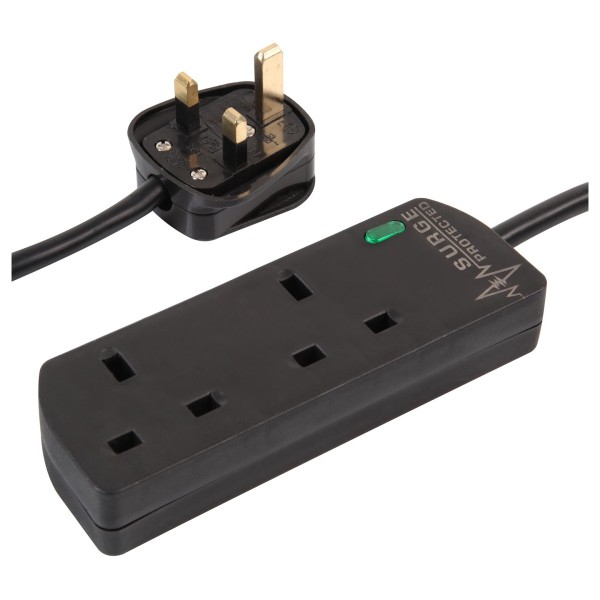 Eagle E201EF 6-Gang Surge Protected Extension Lead, 2m