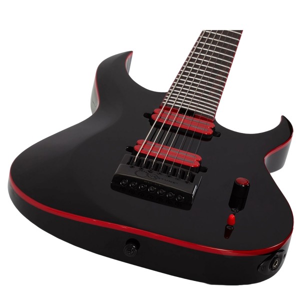 Schecter Sunset EverTune 7 String, Red Dawn - body 