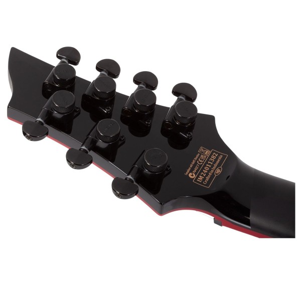 Schecter Sunset EverTune 7 String, Red Dawn - headstock back 