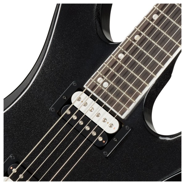 Gibson Victory Baritone, Graphite Metallic - upper frets