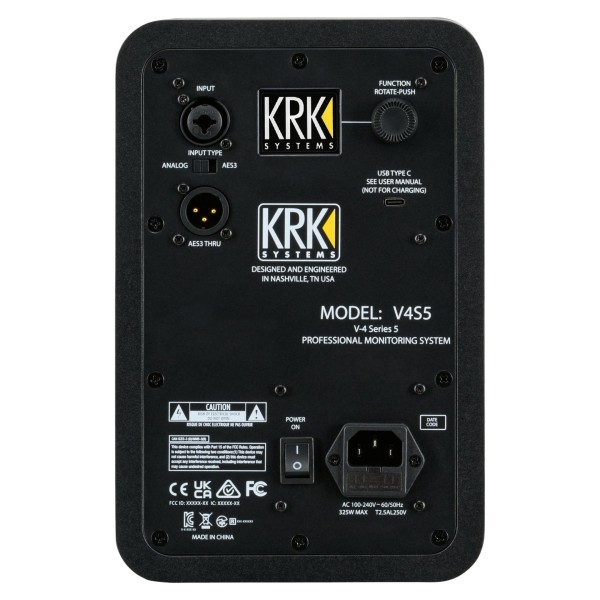 V4 Series Five Studio Monitor - Rear
