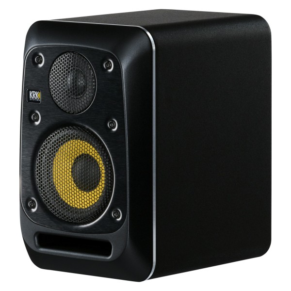 KRK V4 Series Five 4 Studio Monitor - Angled with Grille
