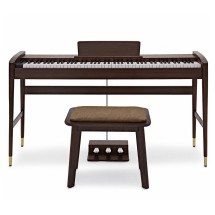Keynote Contemporary Piano digital con pack de banqueta Bluetooth, nogal