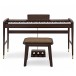 Keynote Contemporary Digital Piano with Bluetooth Walnut, Stool Pack