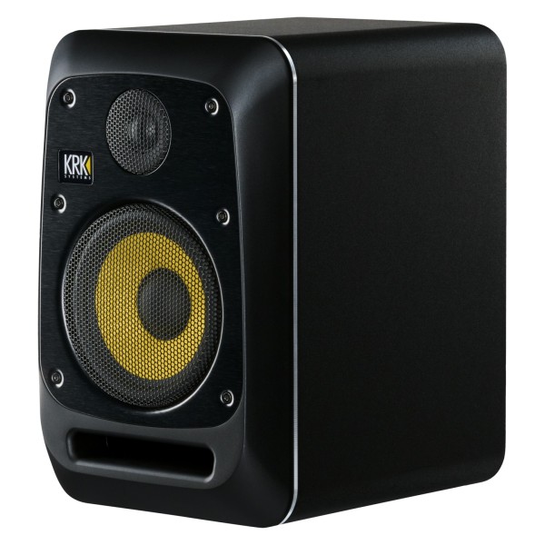 KRK V6 Series Five Studio Monitor - Angled with Grille