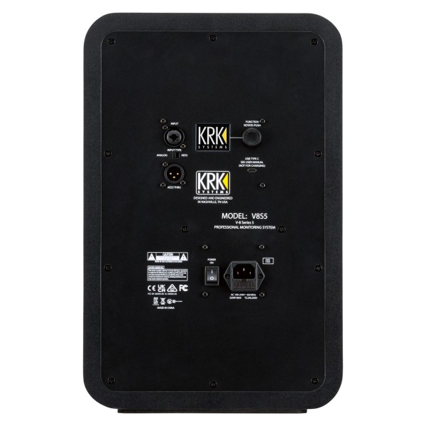 KRK V8 Series 5 Studio Monitor - Rear