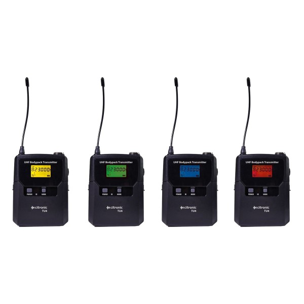 Citronic TU4 Quad PLL Mic Set 4 Bodypack - Bodypacks
