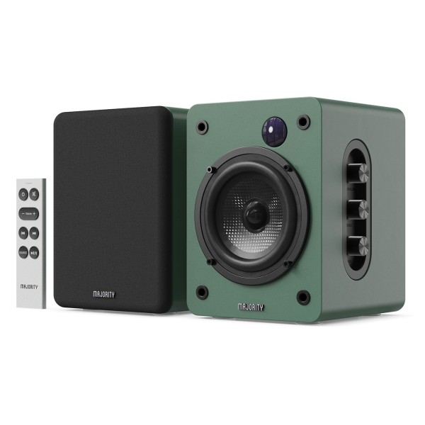 Majority D50X Bluetooth Bookshelf Speakers, Green