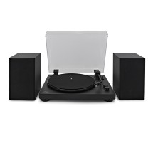 AVCOM Bluetooth Sistema de tocadiscos con aguja , negro Audio-Technica