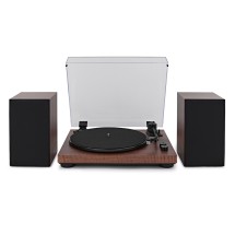 AVCOM Bluetooth Pladespiller med -nål, valnød Audio-Technica