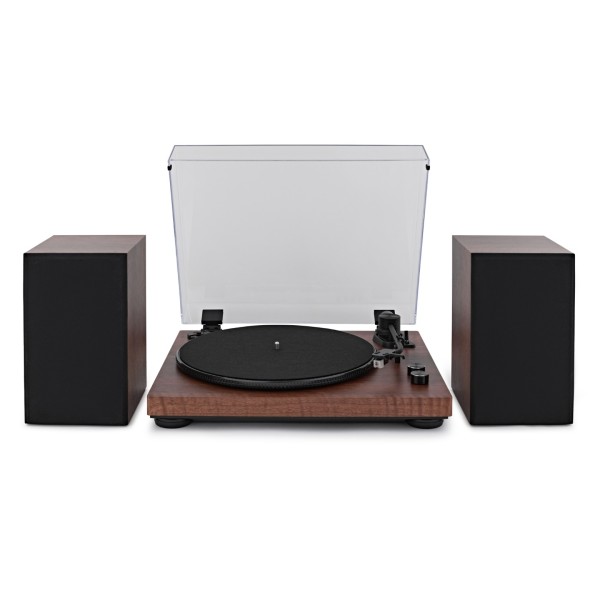 AVCOM Bluetooth Turntable System with Audio-Technica Stylus, Walnut