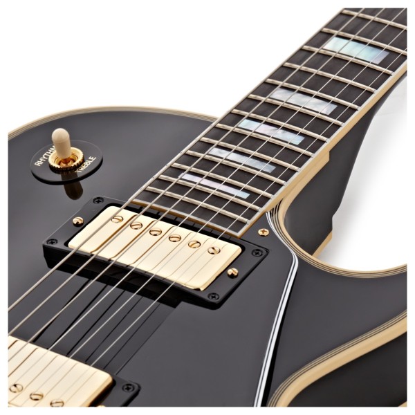 Gibson Custom 1968 Les Paul Custom Reissue, Ebony #603788 - upper frets