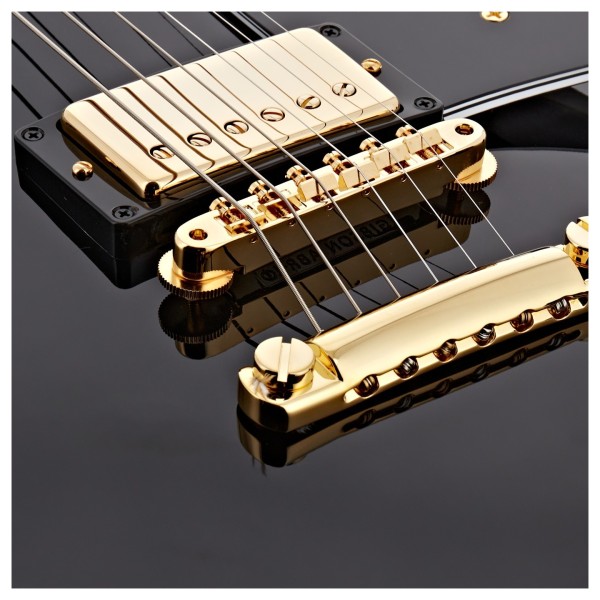 Gibson Custom 1968 Les Paul Custom Reissue, Ebony #603788 - bridge