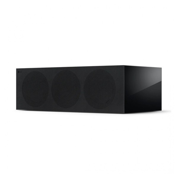 KEF R3 Meta Bookshelf Speakers (Pair), Black Gloss - grille 