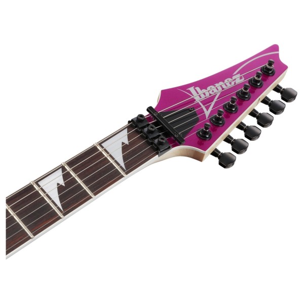 Ibanez RG565R Genesis, Purple Neon - headstock