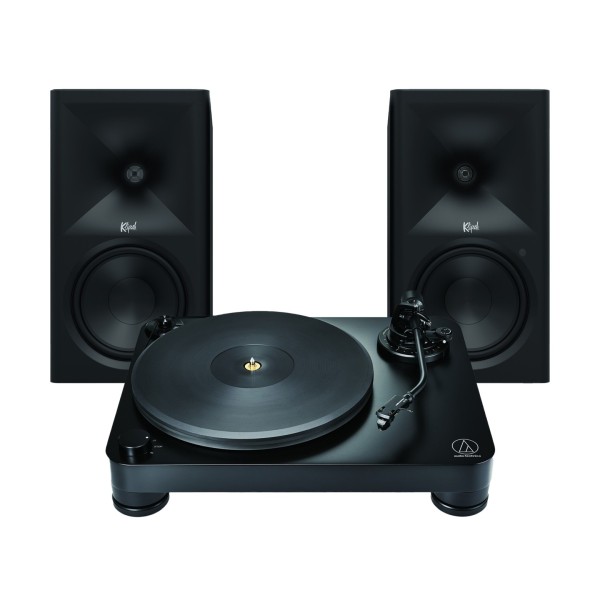 Klipsch The Sevens II Speakers & Audio-Technica AT-LP7X Turntable Hi-Fi Bundle, Black