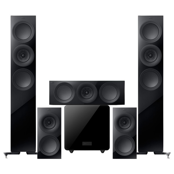 KEF R7 Meta 5.1 Speaker Package, Black Gloss - main  2 