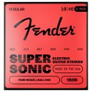 Fender SuperSonic 150R gitarstrenger, Pure nikkel, kuleende, tykkelse .010-.046 (3-pakning)