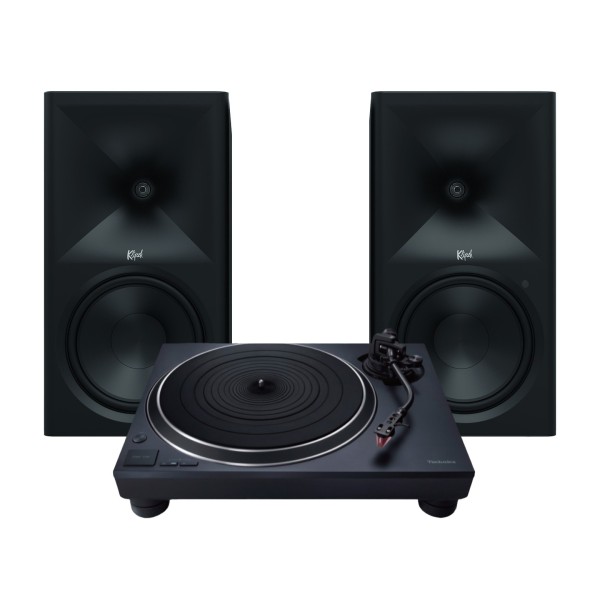 Klipsch The Nines II Speakers & Technics SL-1500C Turntable Hi-Fi Bundle, Black