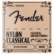 Fender 100C Nylon Classical Acoustic Guitar Strings, Clear/Silver, Tie End, .028-.043 Gauges