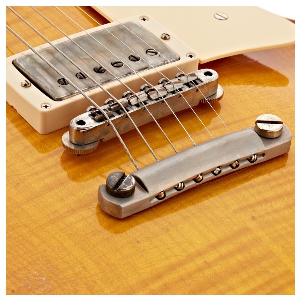 Gibson Custom 1959 Les Paul Standard Reissue Heavy Aged, Slow Iced Tea Fade #941345 - bridge and pickup