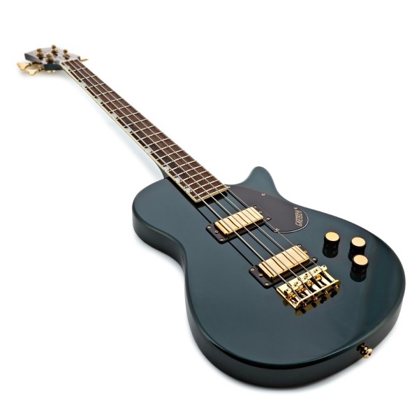 Gretsch Limited Edition Streamliner Jet Club Bass Single-Cut, Gold Hardware, Cadillac Green - angled shot