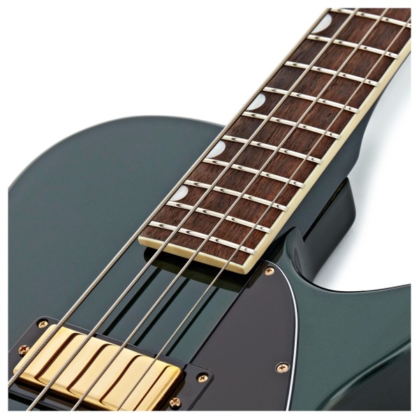 Gretsch Limited Edition Streamliner Jet Club Bass Single-Cut, Gold Hardware, Cadillac Green - upper frets