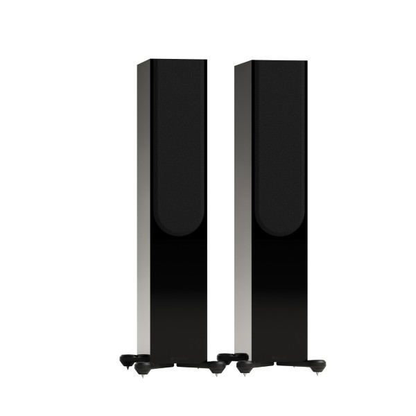 Monitor Audio Silver 300 8G Floorstanding Speakers (Pair), High Gloss Black - grille 