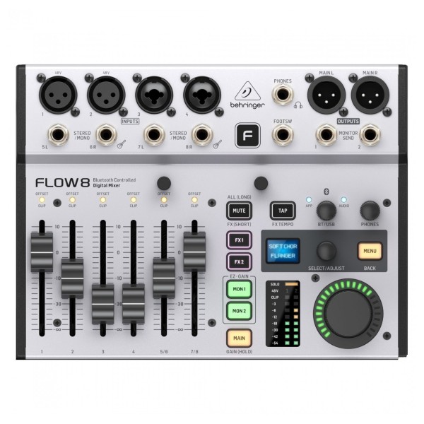 Behringer FLOW 8 8-Channel Digital Mixer - Top