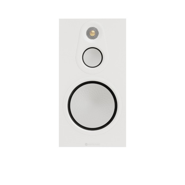 Monitor Audio Silver 100 8G Standmount Speakers (Pair), Satin White - front 