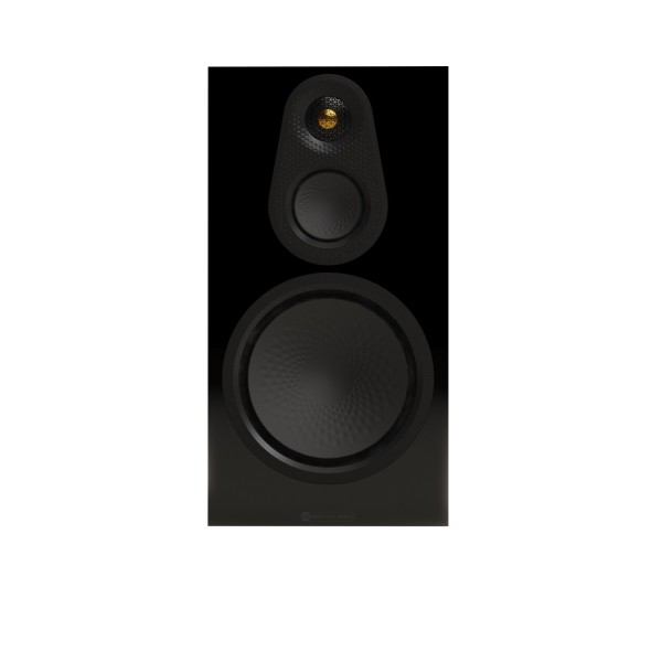 Monitor Audio Silver 100 8G Standmount Speakers (Pair), High Gloss Black - front 