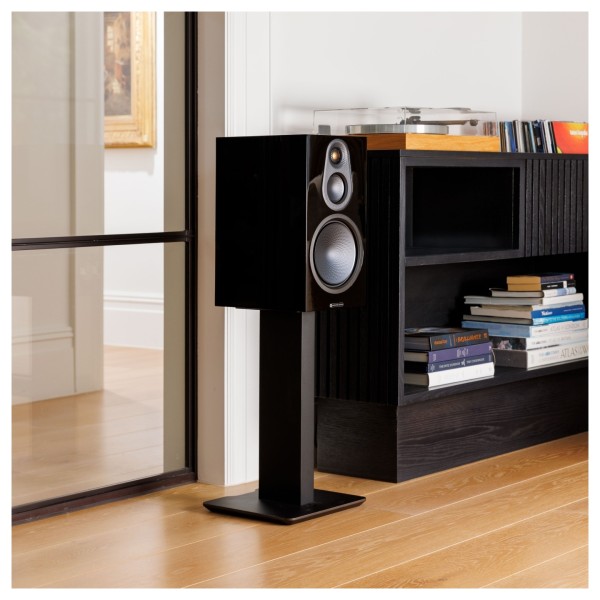 Monitor Audio Silver 100 8G Standmount Speakers (Pair), High Gloss Black - lifestlye 2 