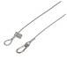 Equinox 25kg Stainless Steel Safety Wire with Carabiner, 35cm - Safety Tag