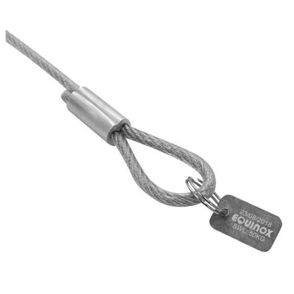 Equinox 50kg PVC Coated Safety Wire, 75cm - Safety Tag