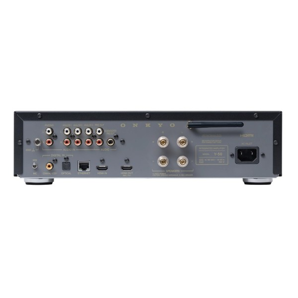 Onkyo Muse Y-50 Network Integrated Amplifier, Black rear 