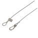 Equinox 25kg Stainless Steel Safety Wire with Carabiner, 75cm - Safety Tag
