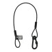 Equinox 25kg Black Stainless Steel Safety Wire with Screw Gate Carabiner, 35cm
